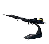 Mahfisj 1/144 Scale SR-71 Model Plane 9 Inches Long Metal Diecast SR71 Military Fighter Attack Plane with a Stand Base and a Rubber Runway Mat for Space Enthusiast