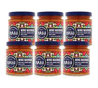 MAHI Marinade Sauce | BBQ Sauces Gift Set | Vegan & Gluten Free | No Artificial Colours or Flavours (6 x 200g Jars) (200 g (Pack of 6), Wing)