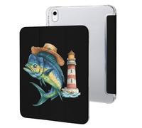 Mahi Tuna Fish Lighthouse Tablet Case Compatible for IPAD 10代 (10.9in) Protective Cases Cover Stand Covers