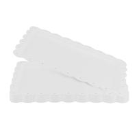 MAHIONG 10 Pack Plastic Serving Tray, White Food Tray for Party, Reusable Serving Platter Dishes for Snack, Fruit, Cake, Appetiser and Dessert, 36.5 x 23.5cm