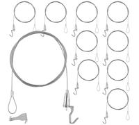 MAHIONG 10 PCS Picture Hanging String, 2 m Picture Rail Hooks, Picture Rail Hanging Kit, Rail Moulding Hook for Protecting Walls, Home Decor