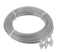 MAHIONG 100m Heavy Duty Washing Line, 3mm Thick Stainless Steel Clothes Line with PVC Cover, Weather-Resistant Metal Rope for Outside