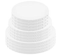 MAHIONG 12 PCS 3 Sizes Frame Round Canvas, 20, 25, 30cm Stretched Round Blank Canvas Set for Oil Painting, Acrylic