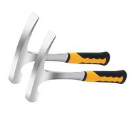 MAHIONG 2 Pack 20oz Brick Hammer, Flat Head Geological Fossil Hammer with Shock Reduction Grip Handle, Heavy Duty Masonry Rock Hammers for Bricklaying, Mining, Prospecting
