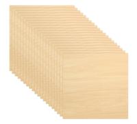 MAHIONG 20 PCS 25cm Square Basswood Sheets, 3mm Thin Balsa Wood Boards, Unfinished Natural Plywood Sheets for Crafting, Woodworking, DIY Projects