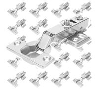 MAHIONG 20 Pcs Cabinet Hinges, Kitchen Cupboard Door Mute Hinges with Screws, Full Overlay Soft Close Hinge for Kitchen Cabinet Wardrobe