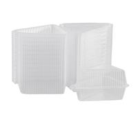 MAHIONG 200 Pcs Cake Slice Boxes, Individual Cheesecake Boxes Holder with Hinged Lids, Wedge-shaped Clear Containers for Cake Portions, Sandwiches, Pudding, Salad
