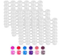 MAHIONG 200 Strips 1200 Pots 3ml Mini Paint Pots, Empty Paint Pots with Lids, Plastic Small Acrylic Storage Containers for Artists, Crafters, Classrooms, Schools