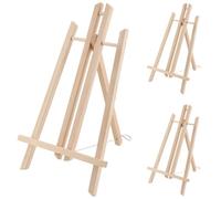 MAHIONG 3 Pcs Wooden Easel Stand, 40cm Easel Stand for Display, Canvas Easel Stand, Desktop Easels H Frame Easel Stand for Artists, Exhibition, Sketching, Picture Frames