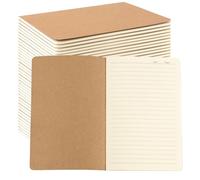 MAHIONG 30 Pack A5 Lined Notebooks, Bulk notebooks A5, 36 Sheets/ 72 Pages Notepad, Journals with Kraft Paper Cover, Lined Memo Pads for Journaling and Note-Taking