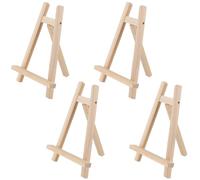 MAHIONG 4 Pcs 28x20cm Mini Wooden Rustic A-Frame Easel, Desktop Easels for Artists, Exhibition, Sketching, Picture Frames