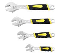 MAHIONG 4 PCS 4 Size Adjustable Spanne, Carbon Steel Spanners with Soft Grip Handle, Spanner Sets for Home, Garage, Workshop