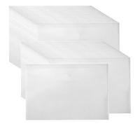 MAHIONG 50 PCS A4 Plastic Wallet, Clear Wallets Wallets with Popper, A4 Document Folders, Paperwork Wallet Pouches for Office, Home, Travel