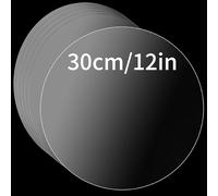 MAHIONG 6 PCS 12 Inch 30cm Clear Round Acrylic Sheet, 1.8mm Thick Acrylic Discs with Protective Film, Transparent Circle Blanks Board for Picture Frames, Palettes, Cake DIY Crafts Display