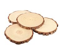MAHIONG 6 PCS 18-20cm Natural Wood Slices, 7-8 Inch Large Unfinished Wooden Discs Wooden Log Slices, 2cm Thick Wood Round Wood Circles for Crafts Arts Decor Wedding Christmas DIY Projects