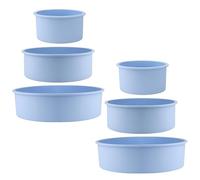 MAHIONG 6 Pcs Silicone Cake Tin Set, 4 Inch 6 Inch 8 Inch Non-Stick Cake Baking Pans, Quick Release Round Silicone Cake Mould for Cheesecakes, Brownies, Muffins