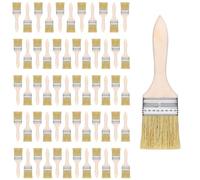 MAHIONG 60 Pack 2 Inch Paint Brushes, Small Wooden Handle Paintbrush Decorating for Paint, Stains, Varnishes, Glues and Home DIY