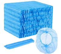 MAHIONG 600 Pack Blue Hair Nets, Hair Covers, Clip Caps with Elastic for Medical staff, catering staff, workshop workers