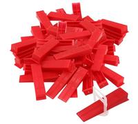 MAHIONG 600PCS Tile Leveling Wedges, 1/8 inch Reusable Plastic Shims, Tile Leveling System for Ceramic Marble Stone Installation, Red