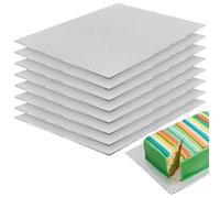 MAHIONG 8 Pack 12" x 16" Cake Boards, Rectangle Cake Board, 3mm Thick Oblong Cake Drum For Celebration Cakes, Birthday Treats