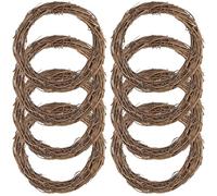 MAHIONG 8 PCS 20cm Wreath Ring, Wreath Base, Natural Grapevine Wreath, Vine Branch Wreath Making Supplies, Retro Christmas Wreaths for Holiday Wedding Christmas Decoration