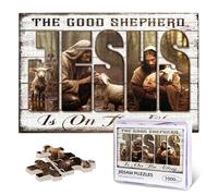 MAHIPOCI Christian Puzzles for Adults 1000 Pieces, Jesus and Lamb of God Christ Nativity Jigsaw Puzzle, Religious Spiritual Bible Puzzles Gifts for Adults 1000 Pieces, Puzzle for Family Activity Game