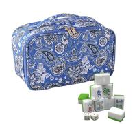 Mahjong Bag,9.84x6.69x3.94 Inches Print Mahjong Storage Bag With Zipper, Protable Large Capacity Tote Bags, Home, Living Room,hosting A Lively Game Night, Dorm, Parties
