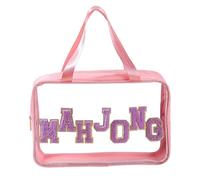 Mahjong Bag | Clear Mahjong Rack Tile Bag with Handle | Large Capacity Tote for Game Night Picnic Camping Community Center Tournaments Party Family