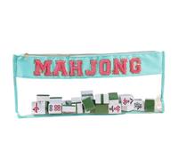 Mahjong Bag - Mahjong Tile Zippered Storage Bag,Protective Holder Transparent Case for Studio Outdoor Daily Game Night Backyard Adults Competition Camping Party Travel
