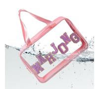 Mahjong Bag,Tile Storage Holder Clear Mahjong Bag - Large Capacity Tote for Game Night Outdoor Travel Community Center Men Players Tournaments Beach Camping Women