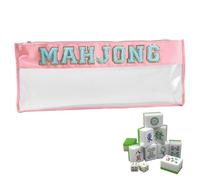 Mahjong Bag - Transparent Tile Transport Bag, Protective | Transparent Storage Holder for Study, Outdoor, Daily Play Evening, Backyard, Adults, Competition