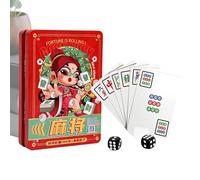 Mahjong Board Playing Cards with Tiles