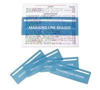 Mahjong Cards Line Readers 4-Piece Set, 7.5 x 2.76 Inches Mahjong Hand Pattern Track Assistant Tool for Beginner Mahjong Enthusiast Easy to Use for Parties Game Nights Rules Helper Accessories