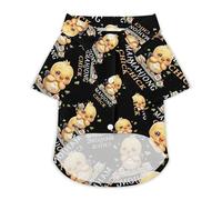 Mahjong Chick Chinese Board Game Hawaii Shirt Print Dog Clothes T-Shirt Beach for Puppy Cat S