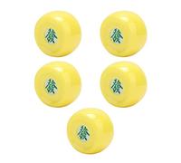 Mahjong Dice Set Chinese Characters North South East West 5Pcs Durable Plastic Dice for Board Games Mahjong Players Chinese Teaching Learning Prop (Yellow)