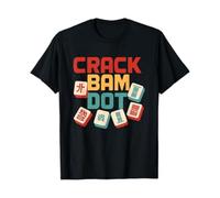 Mahjong Funny T-Shirts Cracks Dots Bams Gift Tile Set Lover Mahjong Cards Player Shirt Saying Graphic Tees