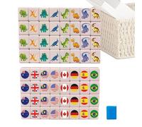 Mahjong Game | Portable Parent-child Interactive Toy,Football Pattern Games Blocks Tiles - for Men Women Youth Teens Daughter Family Friends School Holidays Casual Gatherings Party