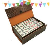Mahjong Game Set - Mini Portable Funny with Storage - Mahjong Set Games for Families,for Outdoor Home Apartment Dorm Hotel Travel Camping Picnic Family Adults Beginners