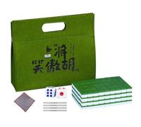 Mahjong Game Set The Small Tablecloth Carrying Bag Dice Tile Ruler Tiles | Family Mahjong Game for Friend's Night Game, Holiday Birthday