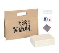 Mahjong Game Set The Small Tablecloth Carrying Bag Dice Tile Ruler Tiles | Mahjong Board Game Dice, Tile Ruler, Carrying Bag, Tablecloth, Small for Family Leisure Time, Holiday Birthday, Family Ti