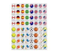 Mahjong Game, Travel Mahjong Set | Flag Pattern Game Blocks, 65 Pieces - Tile Game for Family Party, Seaside Escape Block Puzzle, Fun Board Games