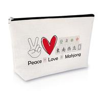 Mahjong Gifts for Women Makeup Bag Gifts for Mahjong Players Game Players Friends Besties Cosmetic Bag Gambling Gift For Women Mah Jong Lovers Grandma Aunt Sister Bestie Retirement Birthday Present