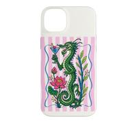 Mahjong Green Dragon Tile Player Bamboo Stripes Cocktails Case for iPhone 14 Plus