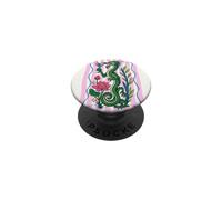 Mahjong Green Dragon Tile Player Bamboo Stripes Cocktails PopSockets Adhesive PopGrip