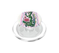 Mahjong Green Dragon Tile Player Bamboo Stripes Cocktails PopSockets PopGrip for MagSafe