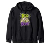 Mahjong Halloween Boo Bam Ghost Spooky Fall Game Player Zip Hoodie