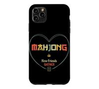 Mahjong Is How Friends Gather Social Game Night Retro Case for iPhone 11 Pro Max