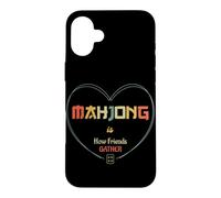 Mahjong Is How Friends Gather Social Game Night Retro Case for iPhone 16 Plus