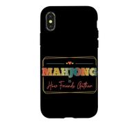 Mahjong Is How Friends Gather Social Game Night Vintage Case for iPhone X/XS