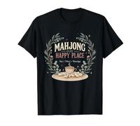 Mahjong is My Happy Place Perfect Apparel for Game Lovers Value Graphic T-Shirt, Men, Black, S